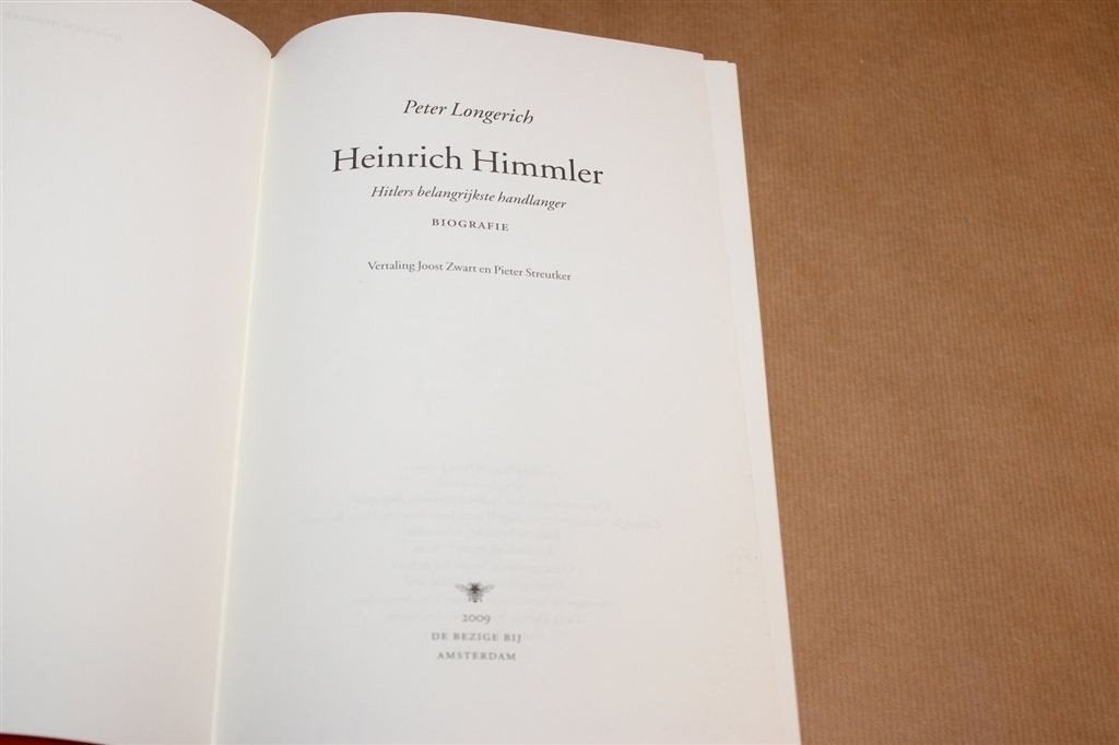 Heinrich Himmler — Hitlers Handlanger, Peter Longerich, Boeken, Ophalen of Verzenden, Tweede Wereldoorlog, Zo goed als nieuw, Overige onderwerpen
