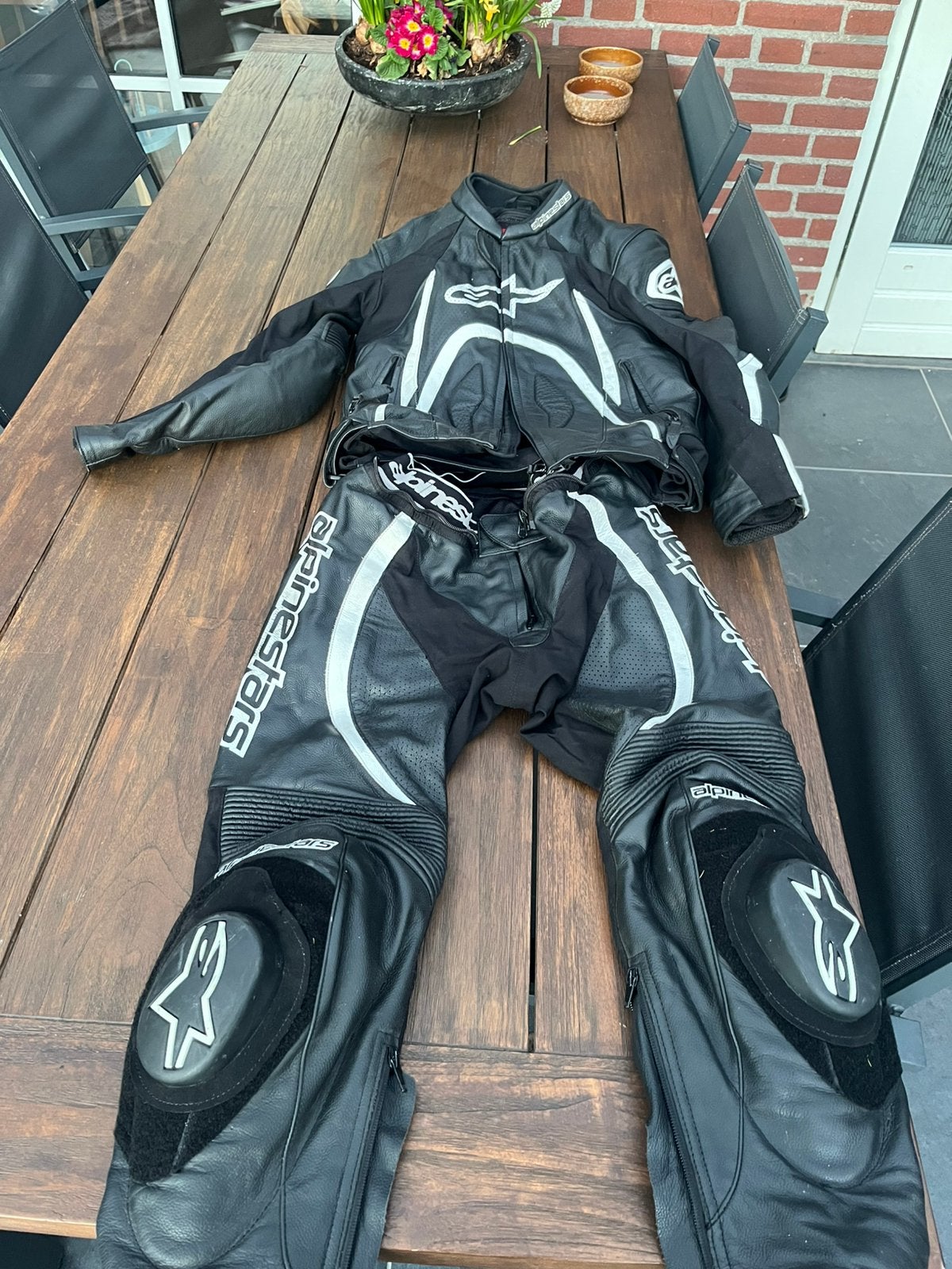 Alpinestars lederen combi pak, Motoren, Kleding | Motorkleding, Combipak, Tweedehands, Ophalen of Verzenden