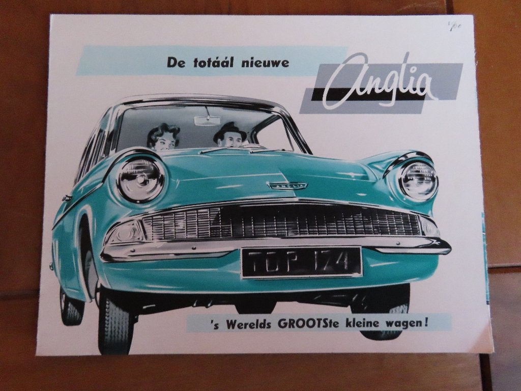 Compacte folder Ford Anglia 1959, Ford, Ophalen of Verzenden, Zo goed als nieuw, Ford