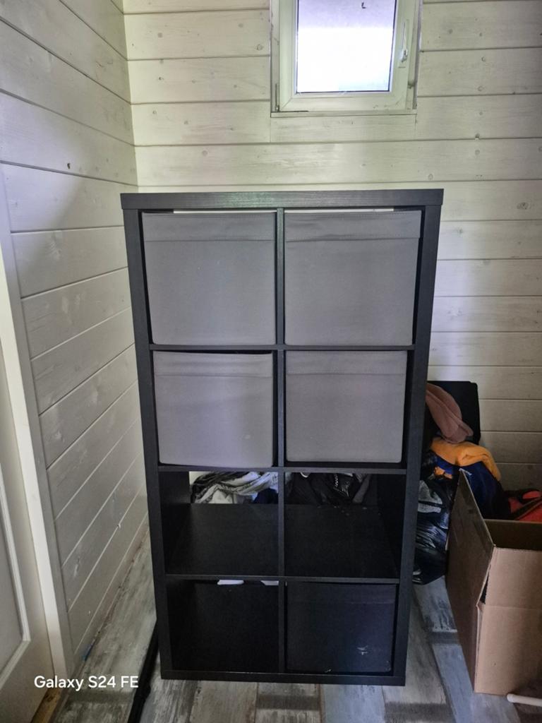 IKEA Kallax Kast met 8 Vakken en Opbergboxen, Ophalen of Verzenden, Gebruikt