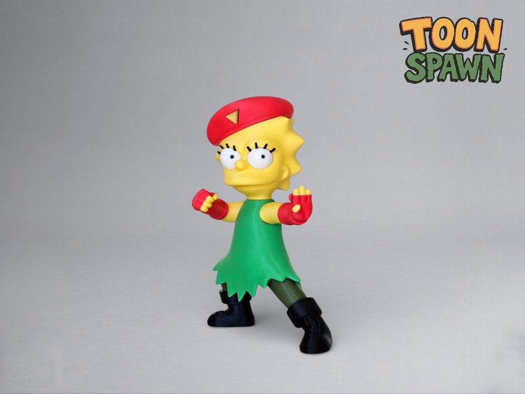 Street Fighter Lisa – 14 cm – The Simpsons Figuur, Ophalen of Verzenden, Nieuw, Fantasy