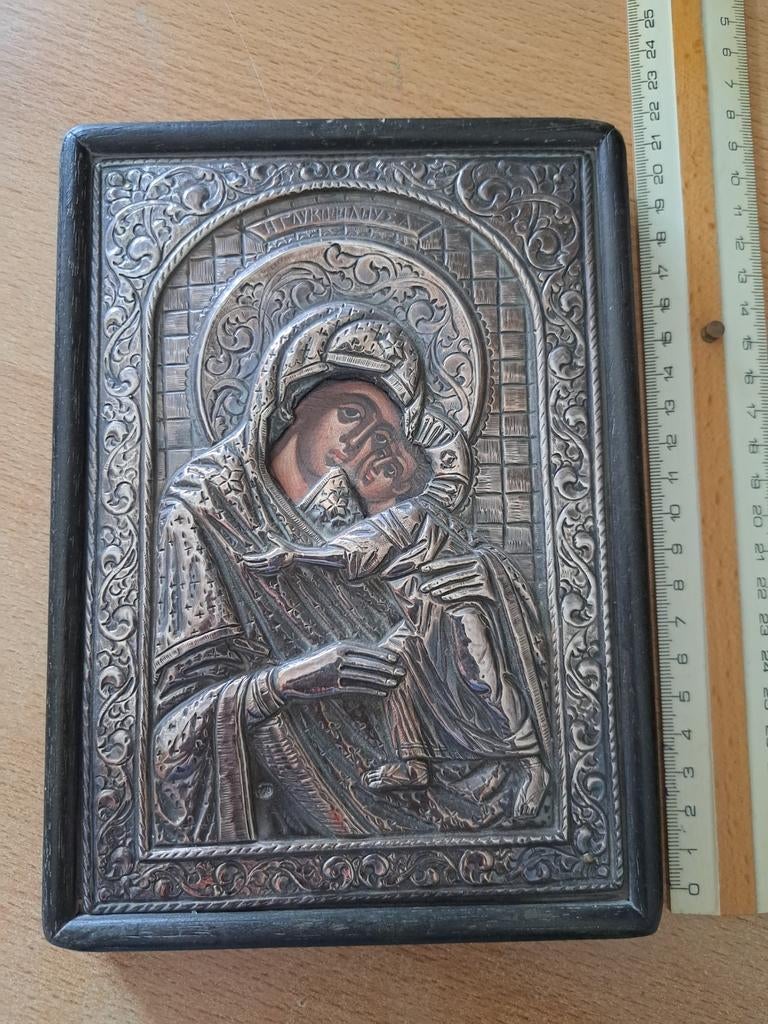Zilveren icoon 950 gekeurd, Antiek en Kunst, Ophalen of Verzenden