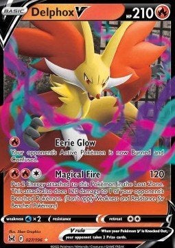 Delphox V 027/196 – Lost Origin – NM, Ophalen of Verzenden, Nieuw, Losse kaart