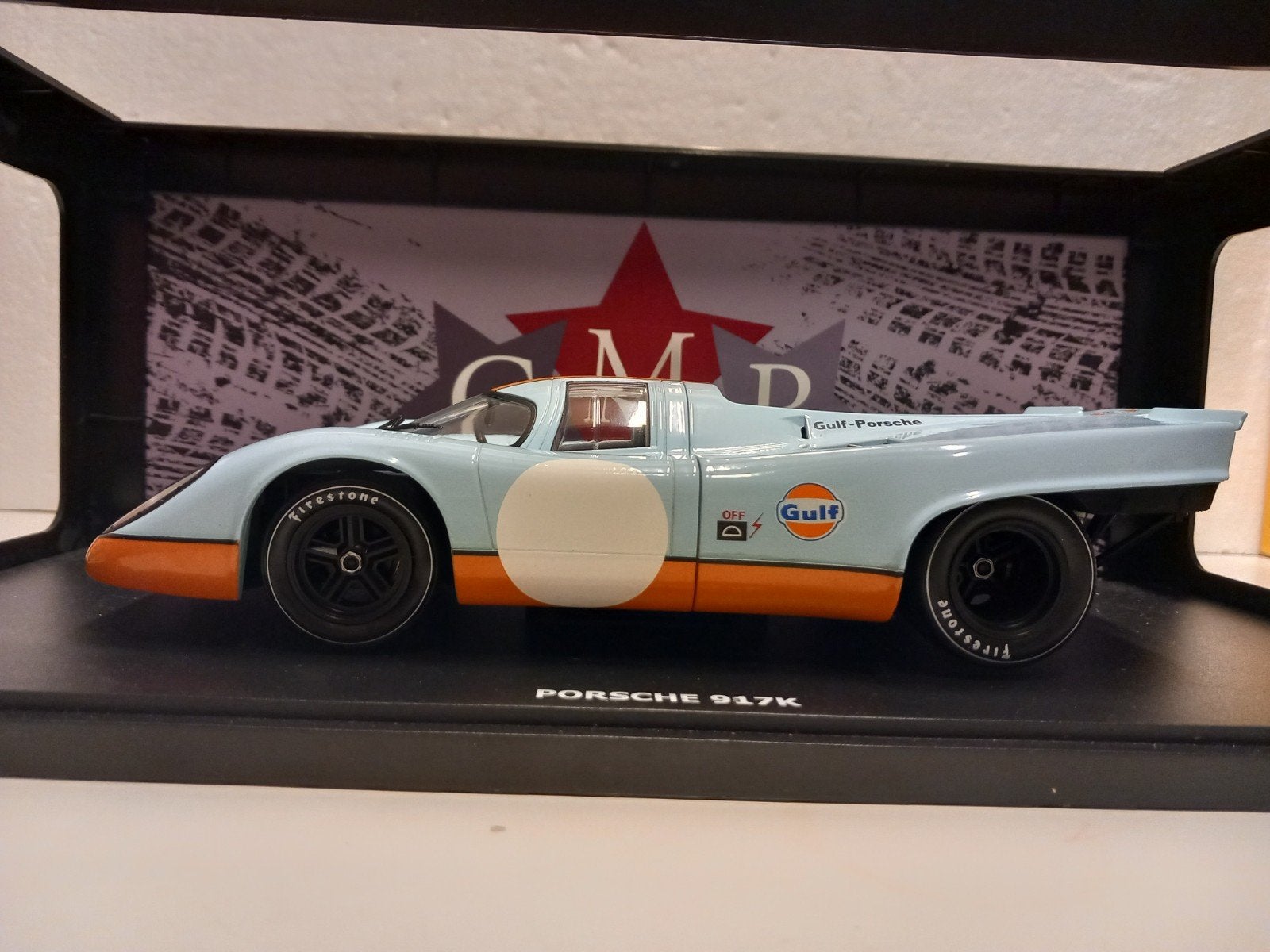 Porsche 917 K blue blanco Gulf CMR Replicars 1:18 KRD, Hobby en Vrije tijd, Modelauto's | 1:18, Ophalen of Verzenden, Zo goed als nieuw