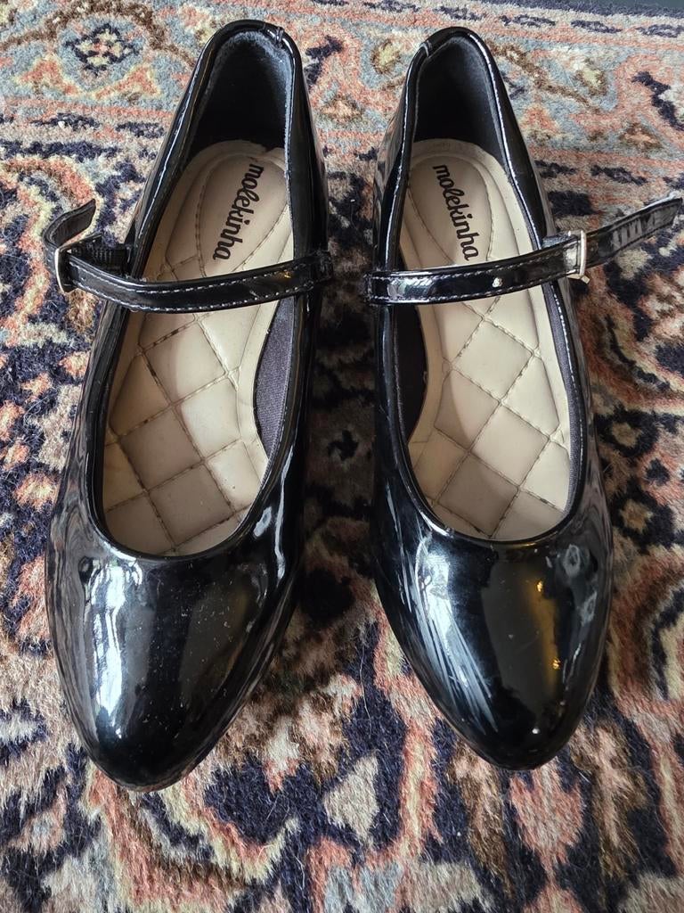 Zwarte lak schoentjes met hakje voor meisjes - Maat 31, Kinderen en Baby's, Ophalen of Verzenden, Gebruikt, Meisje, Schoenen