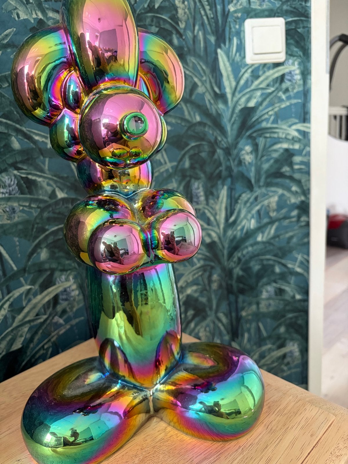 Modern Regenboog Hond Beeld, Ophalen, Gips, Zoogdier, 20 - 50 cm