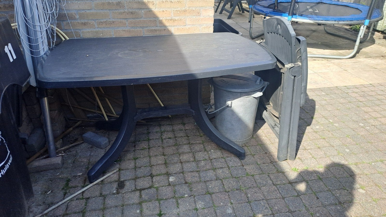 Tuintafel met 2 stoelen van hartman, Kunststof, Gebruikt, Tuinset, Ophalen