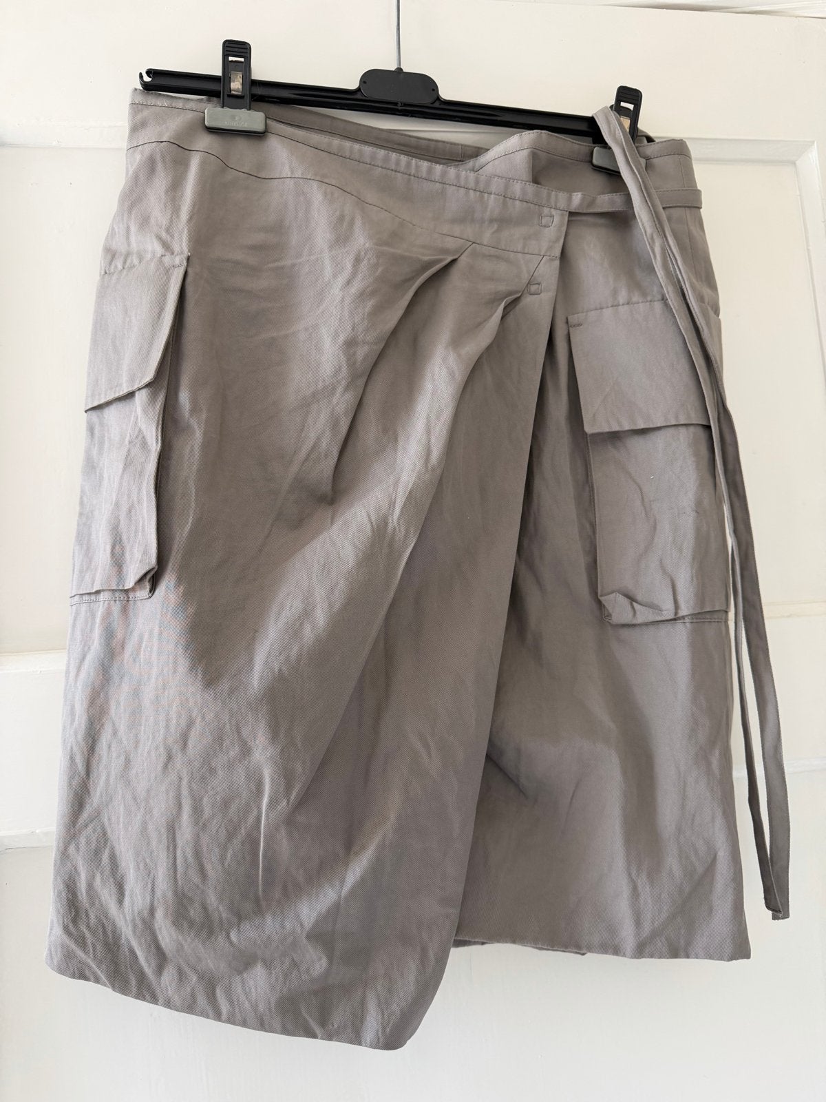 Pauw grijsgroene wikkelrok, maat 3, stijlvol en vlot, Kleding | Dames, Ophalen of Verzenden, Zo goed als nieuw, Maat 38/40 (M)