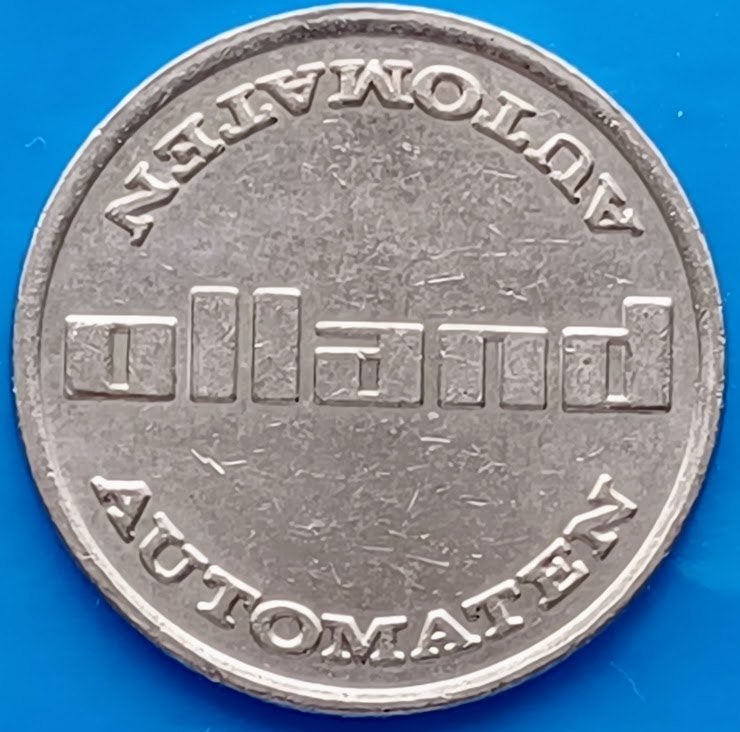 Penning Olland Automaten (koper-nikkel), Postzegels en Munten, Penningen en Medailles, Verzenden, Overige materialen, Nederland