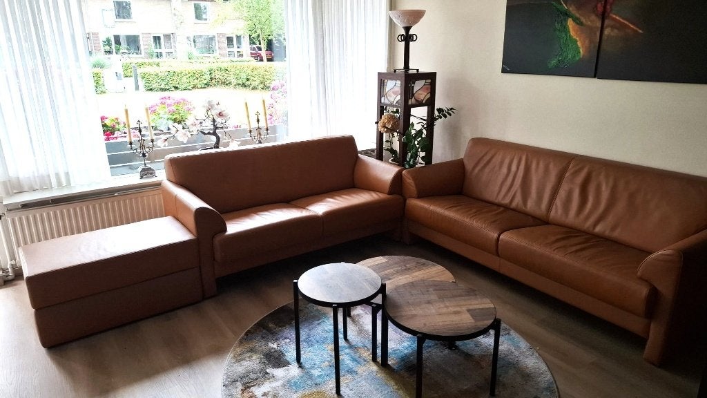 Complete Henders & Hazel 'Avalon' Woonkamer Set, Ophalen of Verzenden, Zo goed als nieuw, Leer, Modern, Landelijk