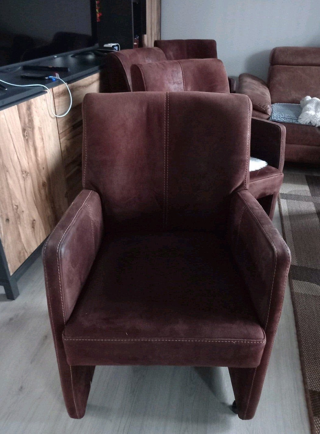 Nette Bruine Eetkamerstoelen, Ophalen, Gebruikt, Bruin, Vier