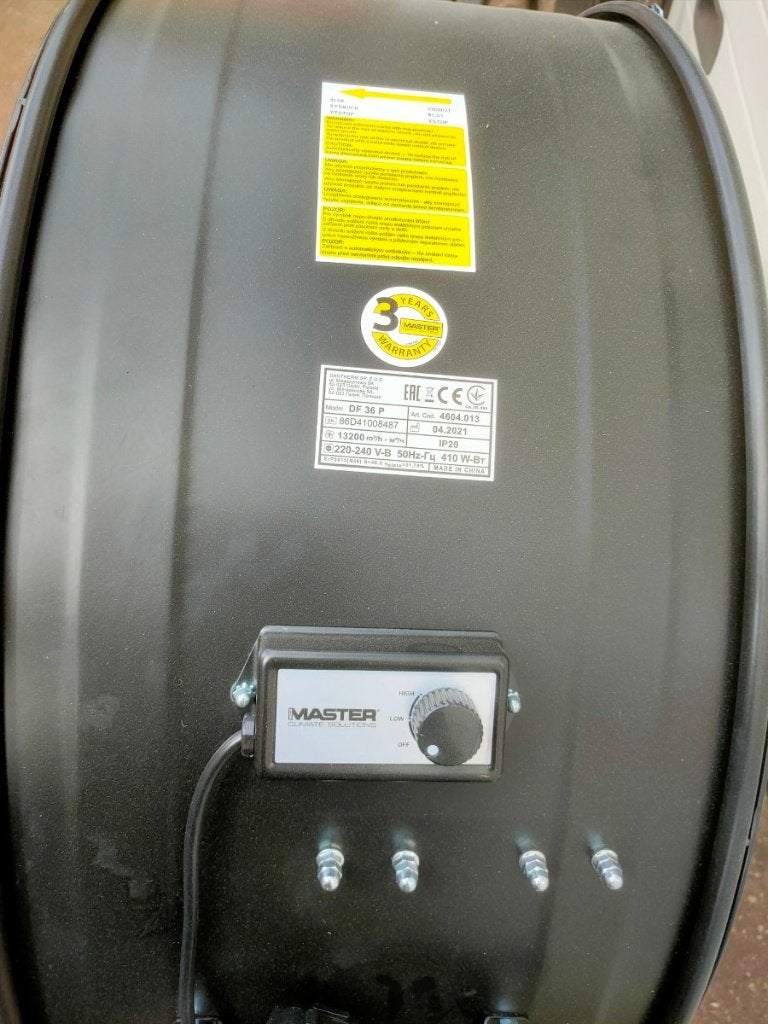Master DF36P ventilator, Ophalen, Ventilator, Master, Zo goed als nieuw