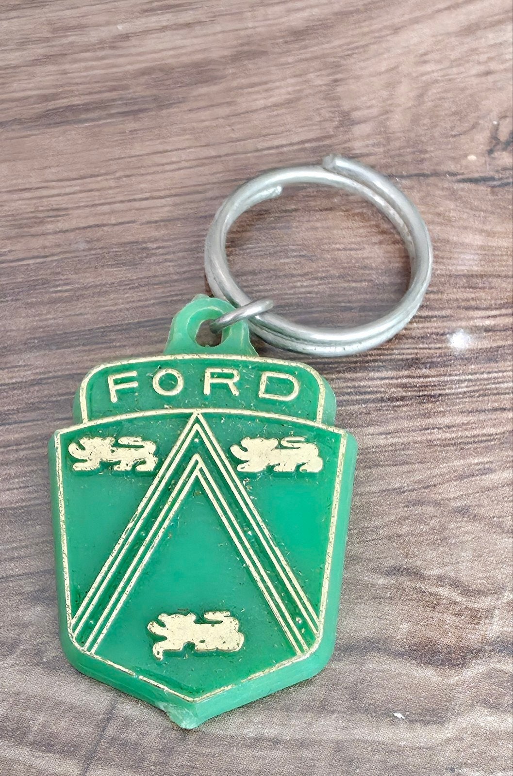 Vintage Ford Sleutelhanger Plastic Schild – Jaren 50/60 Re, Ophalen of Verzenden, Gebruikt, Merk