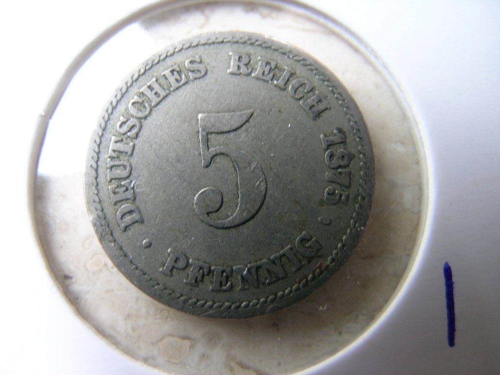 5 Pfennig 1875 A Duitsland (nr 1), Ophalen of Verzenden, Duitsland, Losse munt