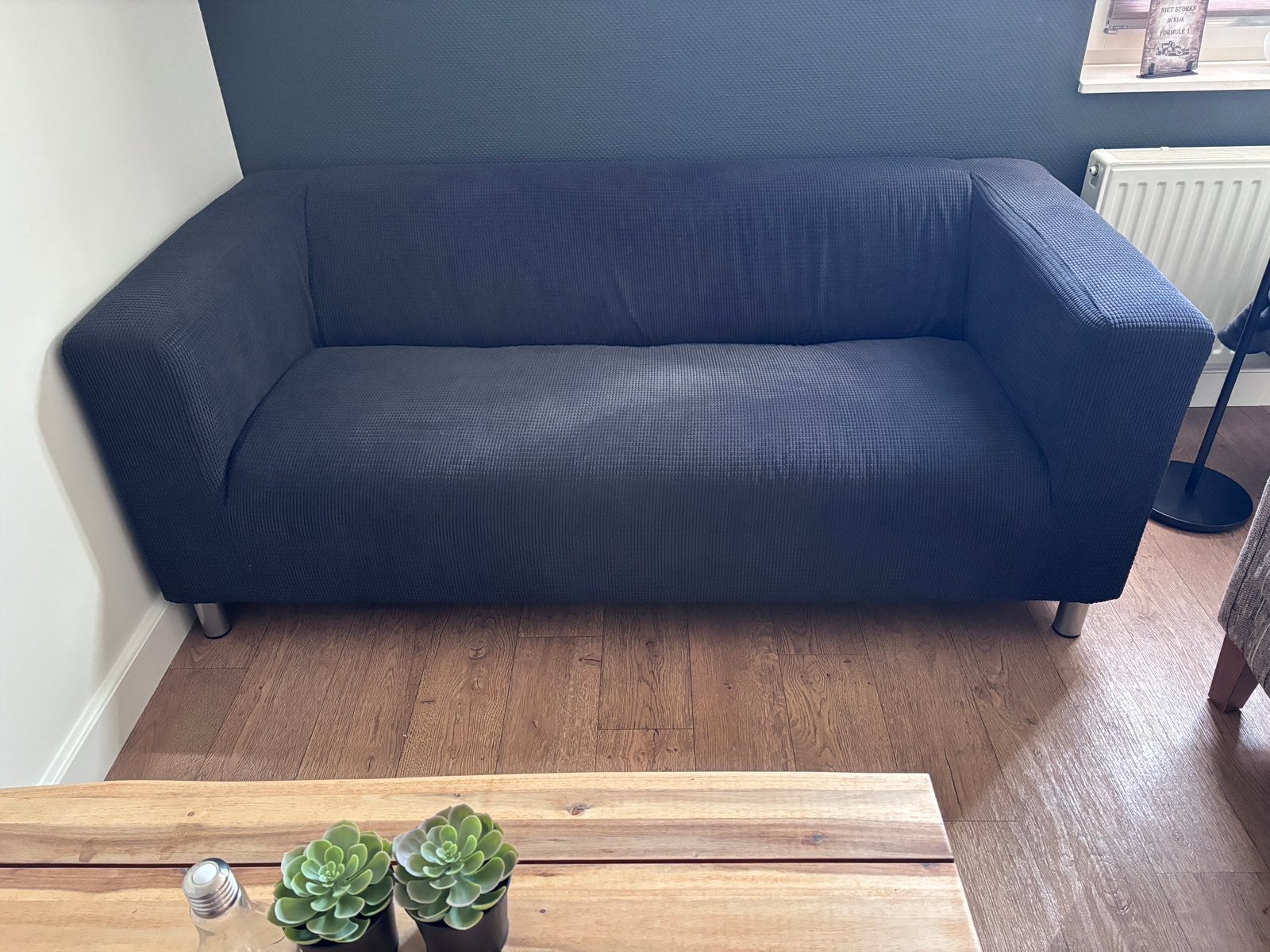 IKEA klippan 2 zitsbank zwart, Ophalen, 150 tot 200 cm, Tweepersoons, 75 tot 100 cm