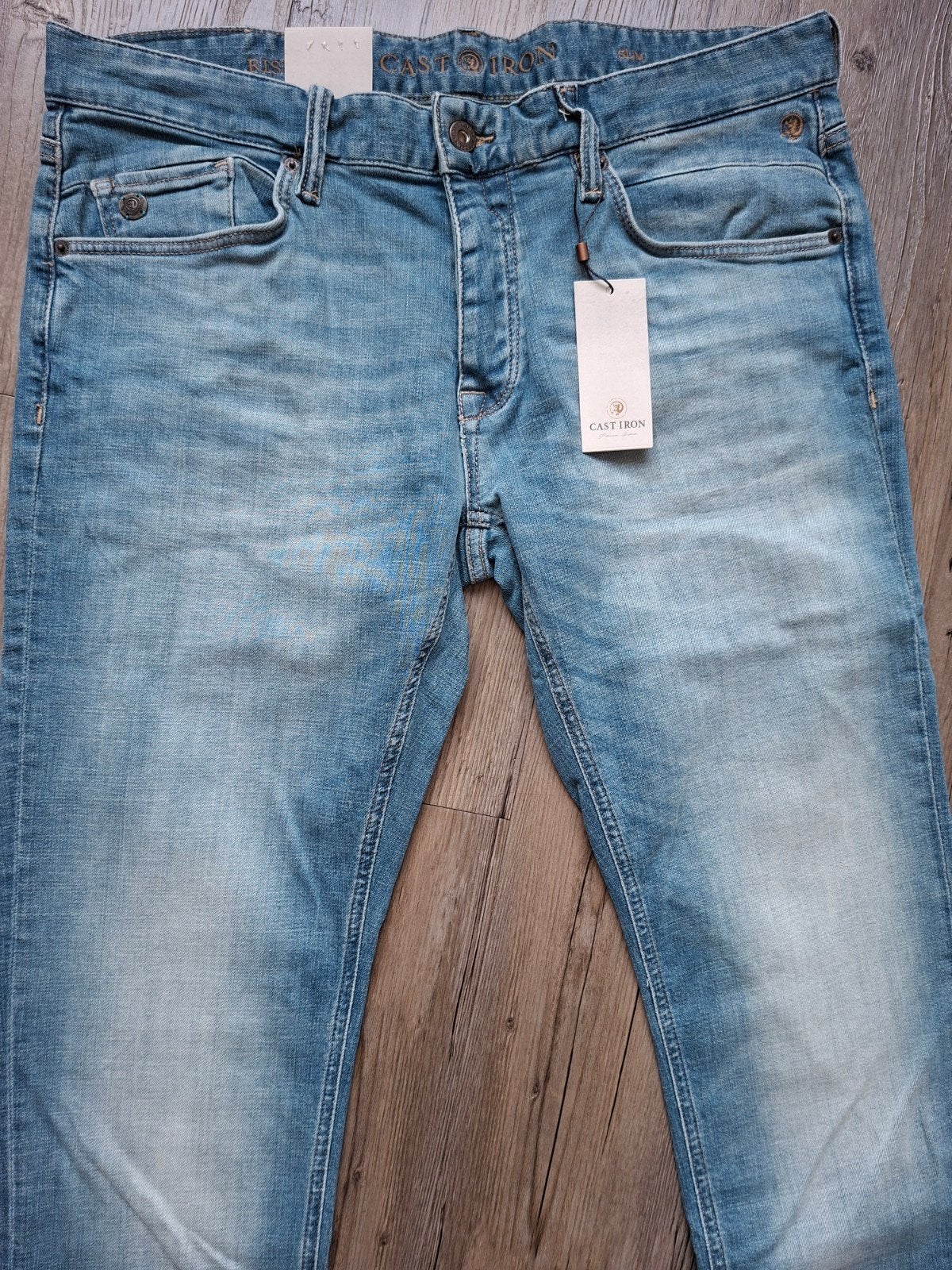CAST IRON Riser slimfit jeans W36 L34, W36 - W38 (confectie 52/54), Blauw, Nieuw, Ophalen of Verzenden