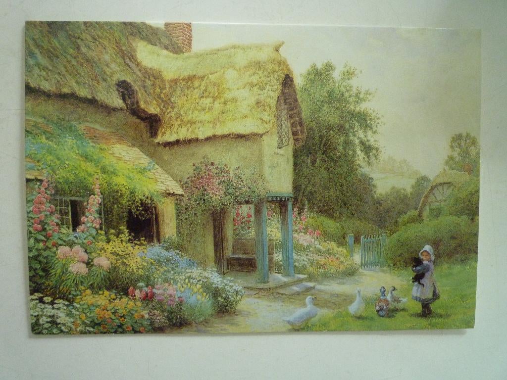 Cottage Garden Arthur Claude Strachan eend gans ganzen vogel, Ophalen of Verzenden, Voor 1920, Vogel