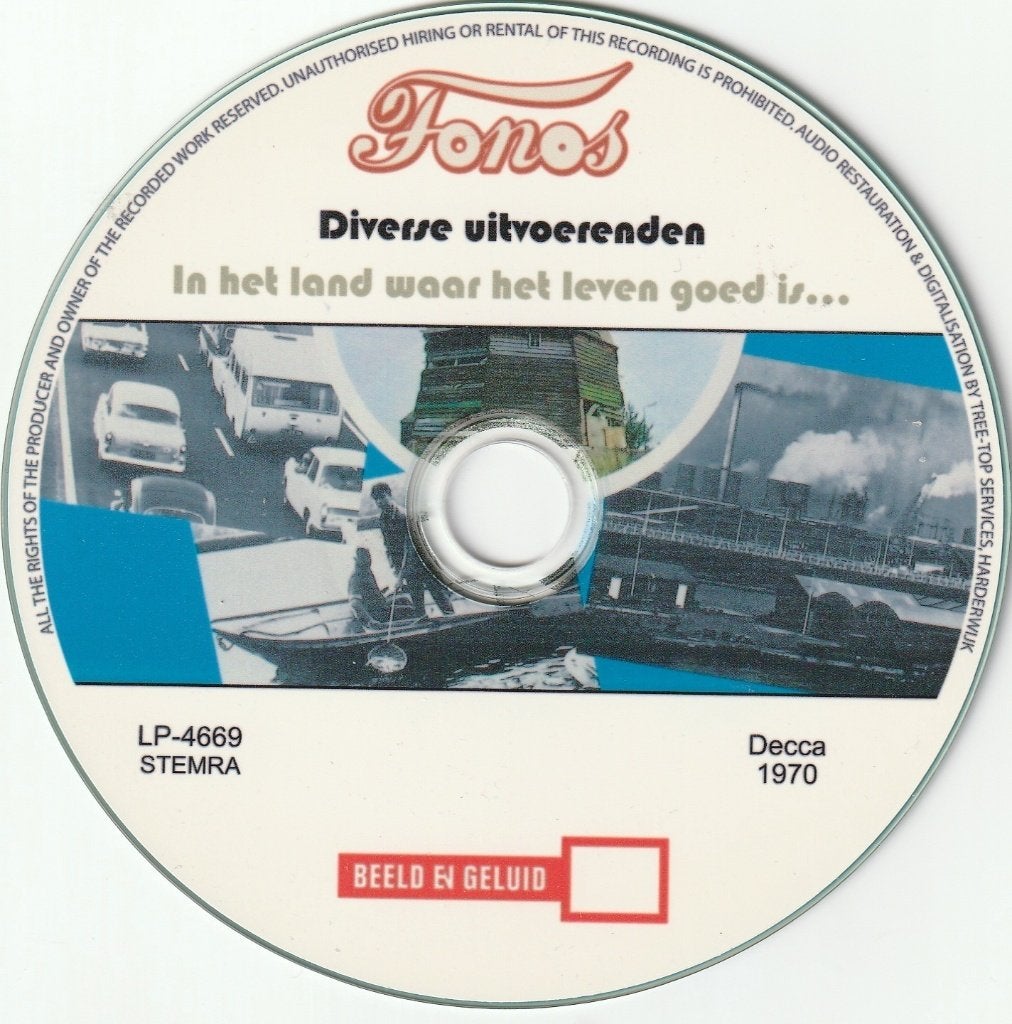 In het Land waar het leven goed is - FONOS CD - Cabaret, Cd's en Dvd's, Ophalen of Verzenden, Zo goed als nieuw, Levenslied of Smartlap