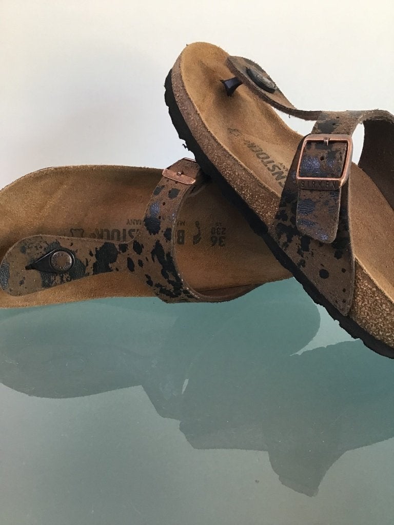 Birkenstock 36 | bruine slippers Gizeh | Gratis verzenden, Kleding | Dames, Schoenen, Slippers, Bruin, Verzenden, Zo goed als nieuw