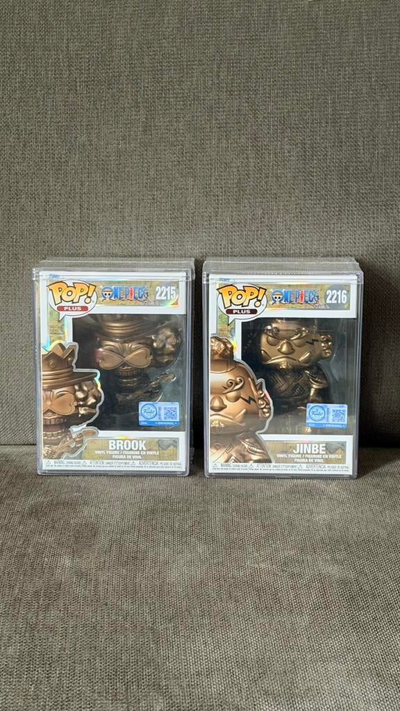 Funko Pop! One Piece - Bronze statue Brook, Jinbe, Ophalen of Verzenden, Nieuw