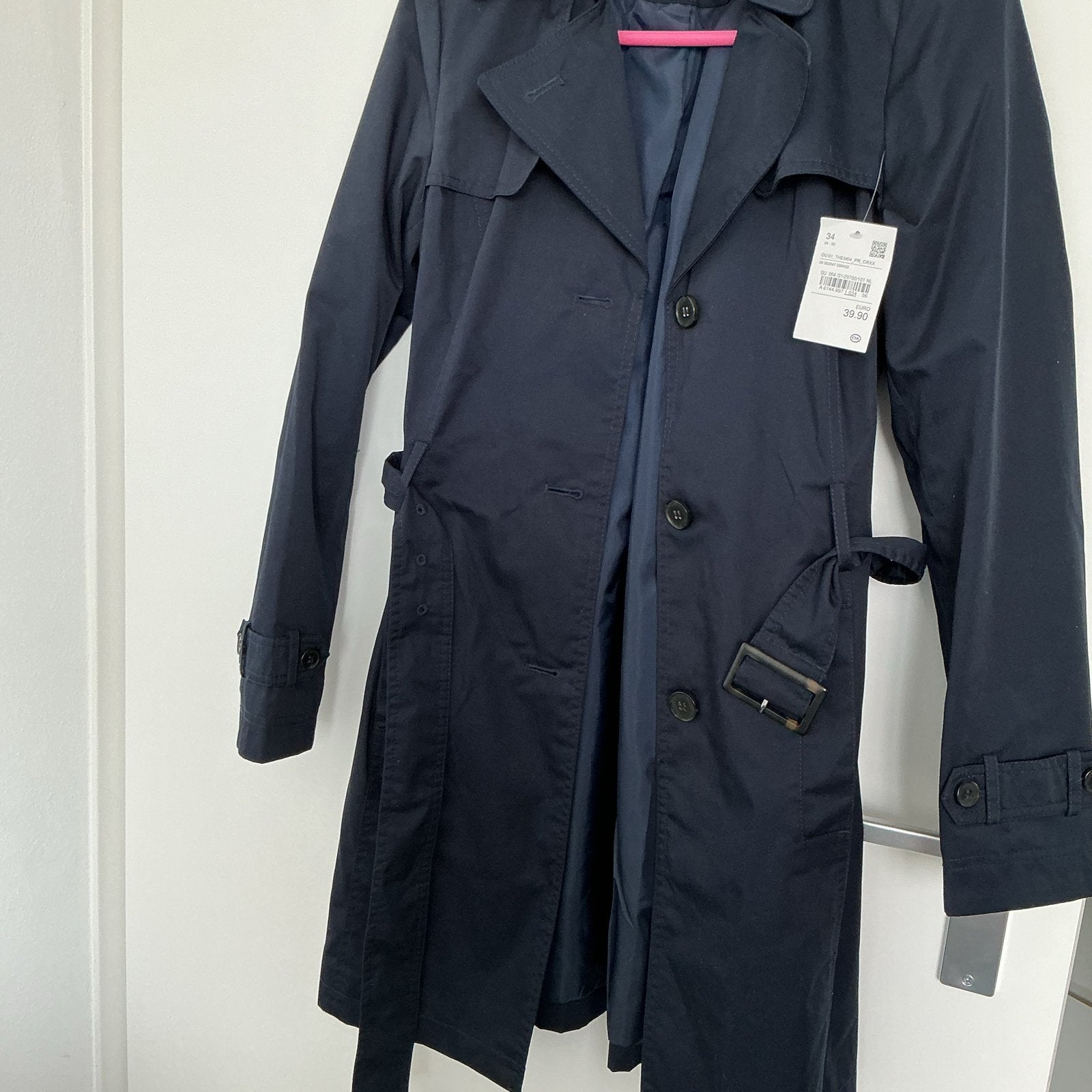 Nieuwe C&A The Outerwear Trenchcoat Maat 36 (S), Ophalen of Verzenden, Nieuw, Maat 36 (S), Blauw