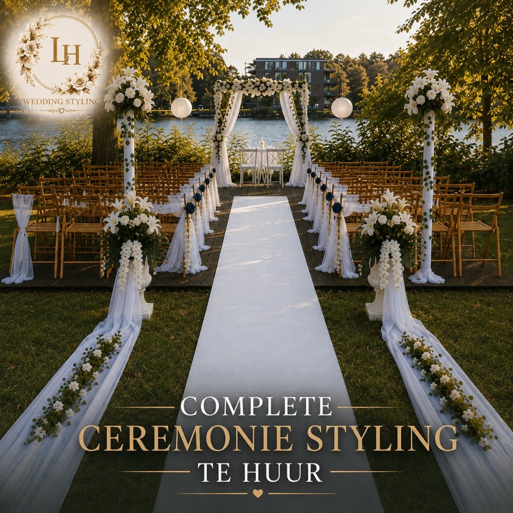 Complete ceremonie styling te huur | Luxe buitenbruiloft, Ophalen, Nieuw, Geboorte of Huwelijk