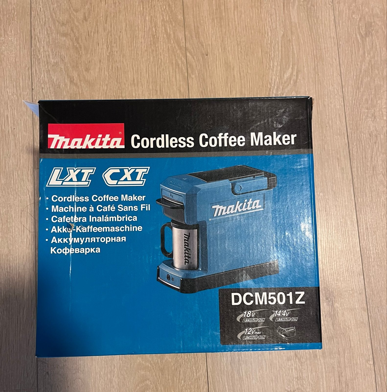 Makita koffieDCM501Z Snoerloze Koffiemachine - Nieuw in doos, Gemalen koffie, Ophalen of Verzenden, 1 kopje, Koffiemachine