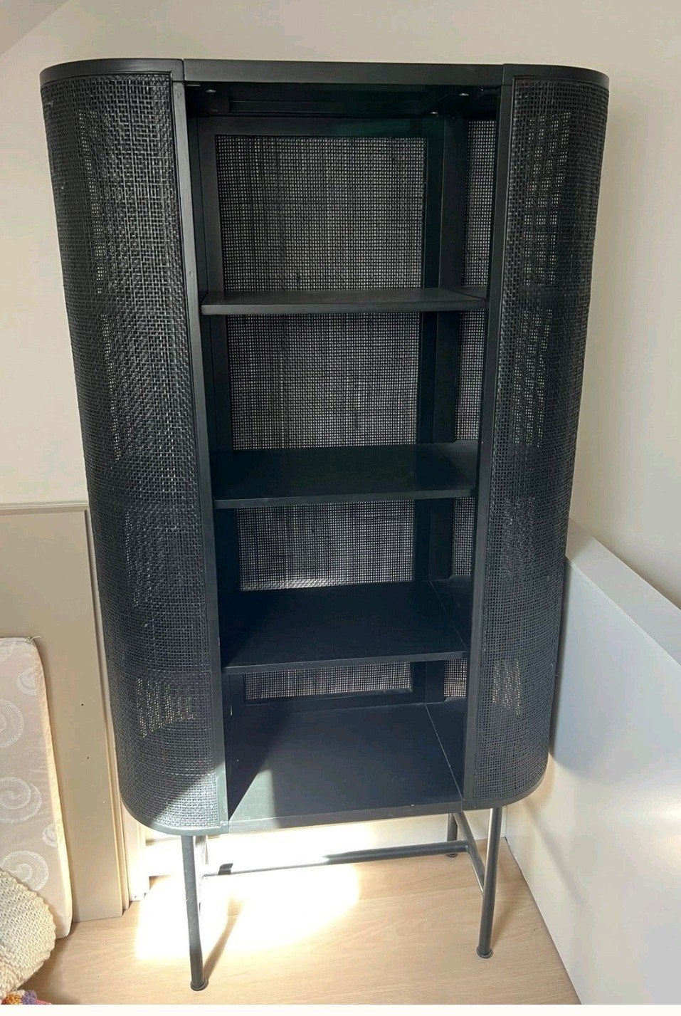Kwantum Julius rotan kast zwart, Huis en Inrichting, Met lade(s), 50 tot 100 cm, Zo goed als nieuw, 150 tot 200 cm