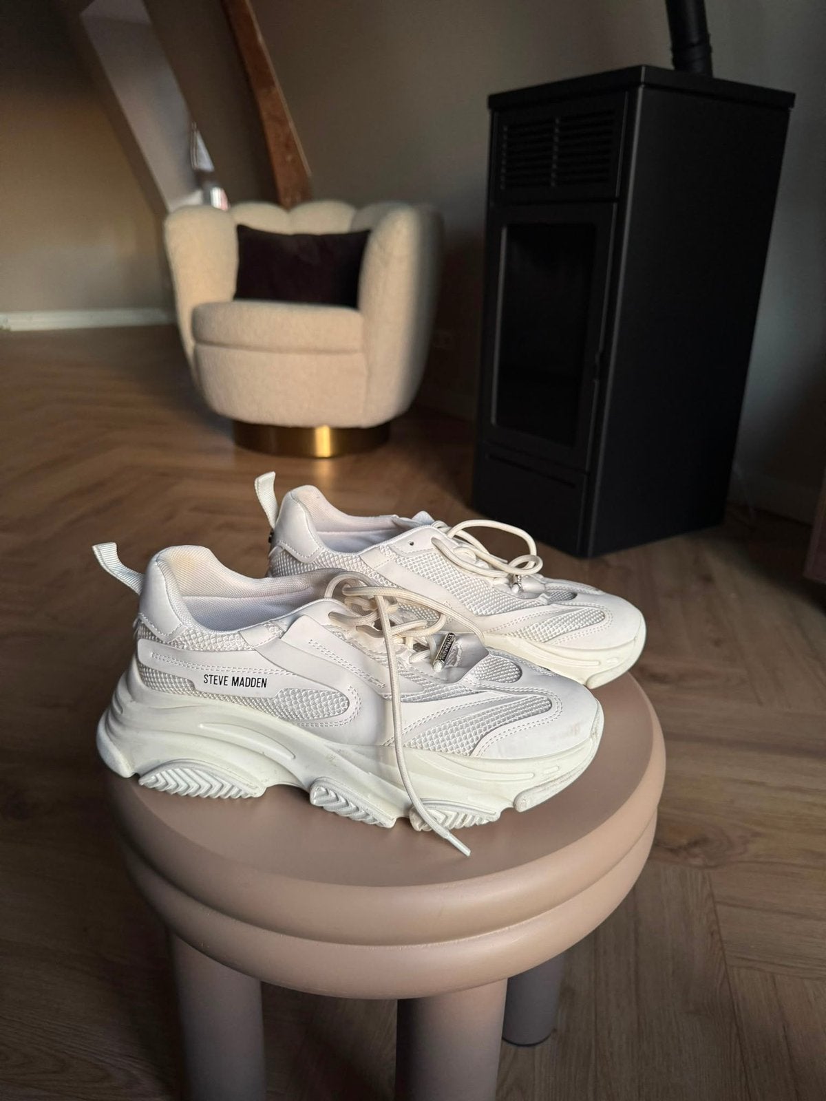 Steve Madden witte sneakers – maat 42, Ophalen of Verzenden, Zo goed als nieuw, Wit, Sneakers of Gympen