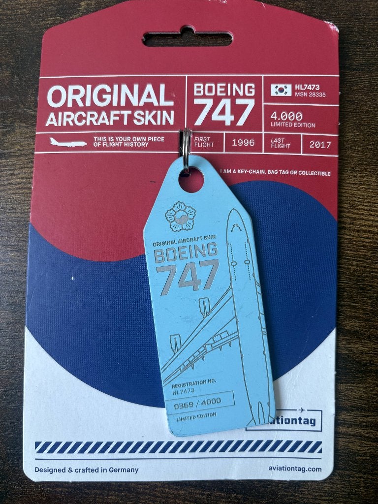 Originele Vliegtuig Huid Sleutelhanger - Limited Edition, Verzamelen, Ophalen of Verzenden, Zo goed als nieuw, Overige typen
