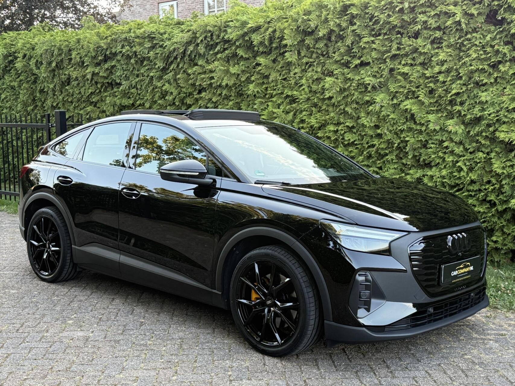 Audi Q4 Sportback|77 kWh! |S-line| BLACK edit.|PANODAK|SONOS, Auto's, Audi, Automaat, Dealer onderhouden, Gebruikt, Zwart