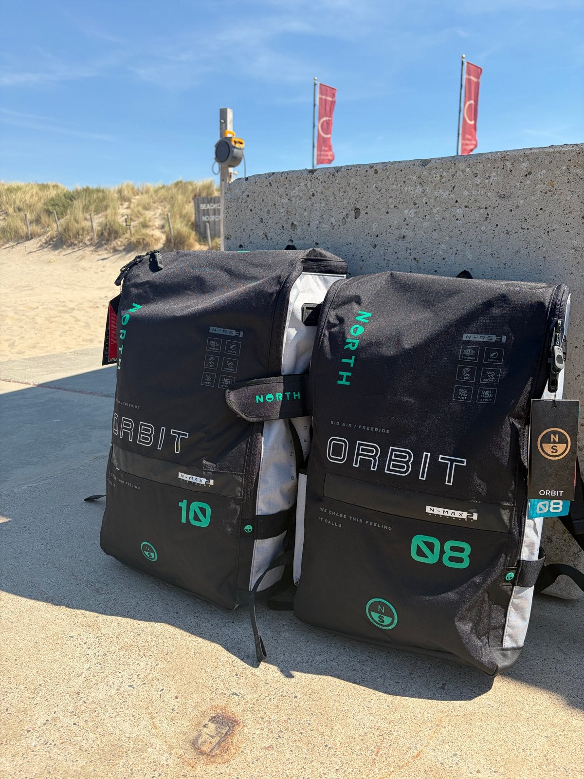 North Orbit 2026 Kites (8m & 10m) + Navigator Pro Bar, Watersport en Boten, Kitesurfen, Ophalen, Kitesurf-set, 10 m², Geen board