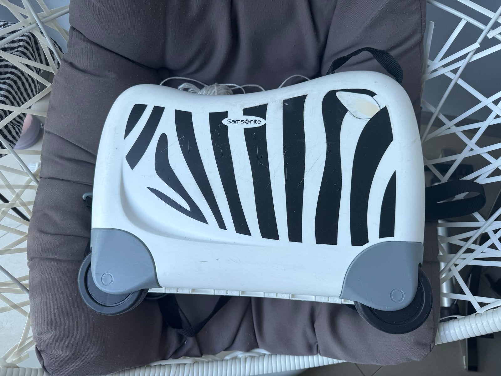 Samsonite ride-on kinder koffer - Zebra design - moet weg, Gebruikt, Hard kunststof, Minder dan 50 cm, Minder dan 35 cm