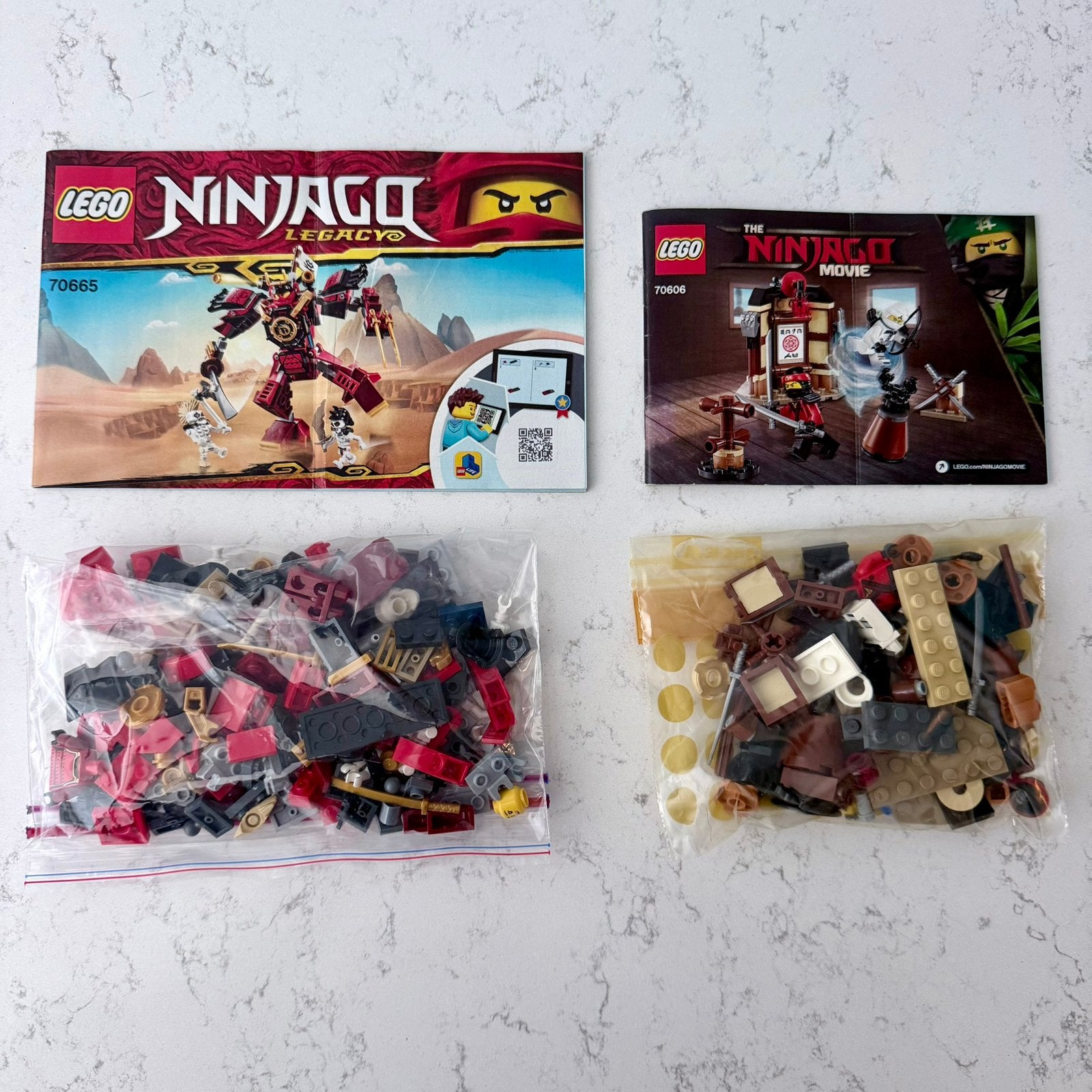 LEGO Ninjago 70665 & 70606 | met boekje, Lego, Ophalen of Verzenden, Compleet, Zo goed als nieuw