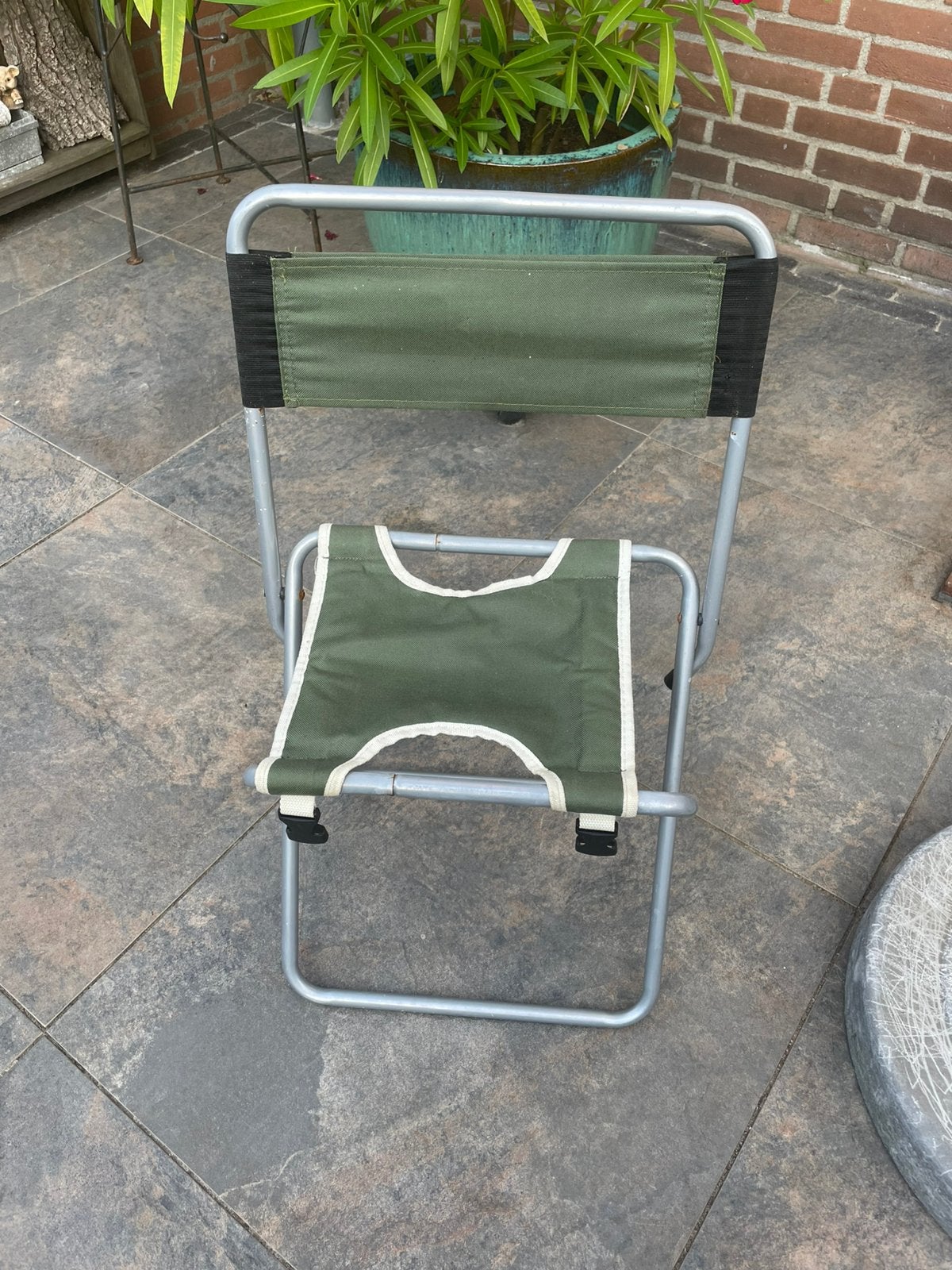 Aluminium visstoeltje, Ophalen of Verzenden, Gebruikt, Overige