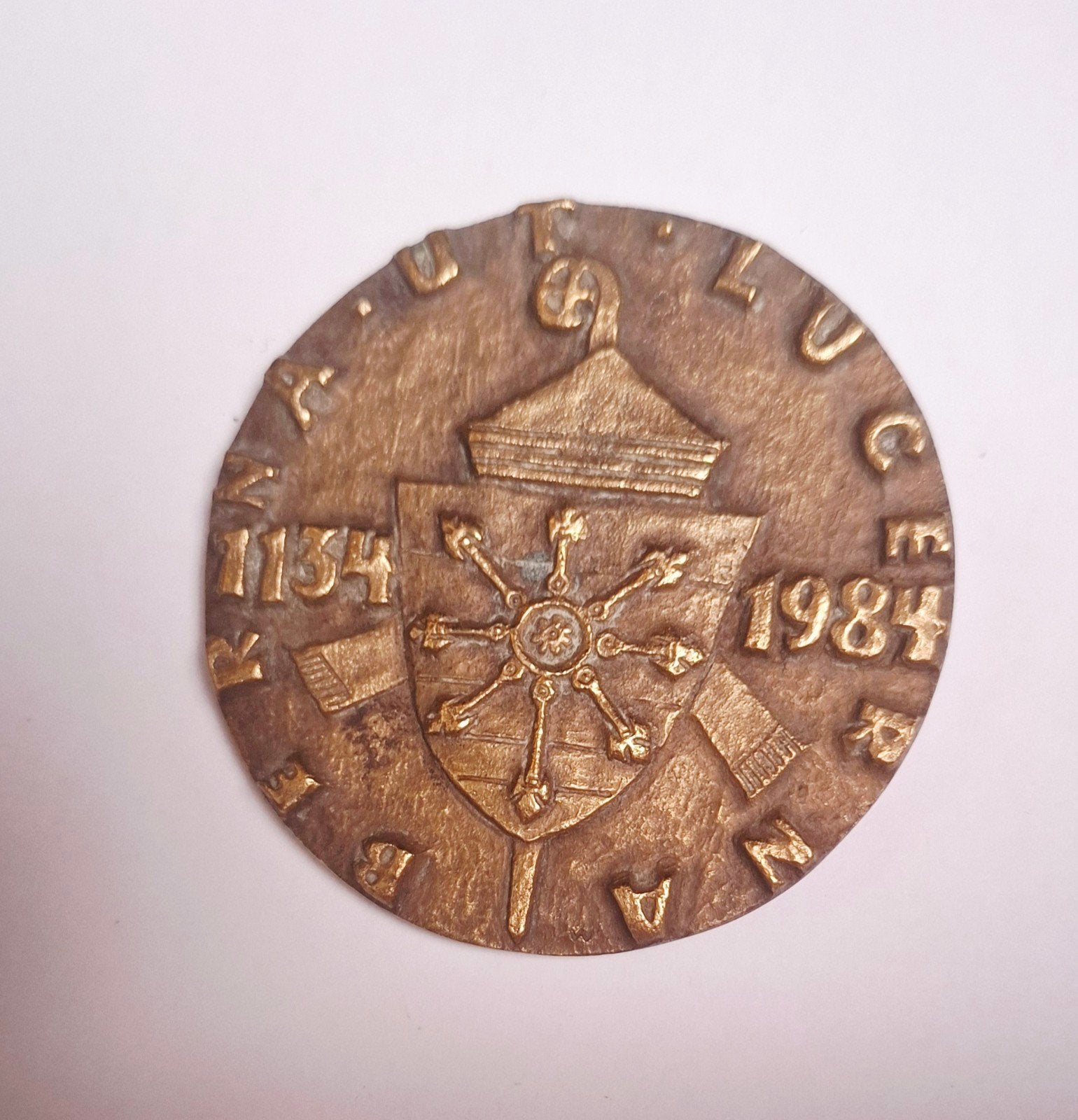 Bronzen herdenkingspenning St. Norbertus van Maagdenburg.  1, Ophalen of Verzenden, Brons