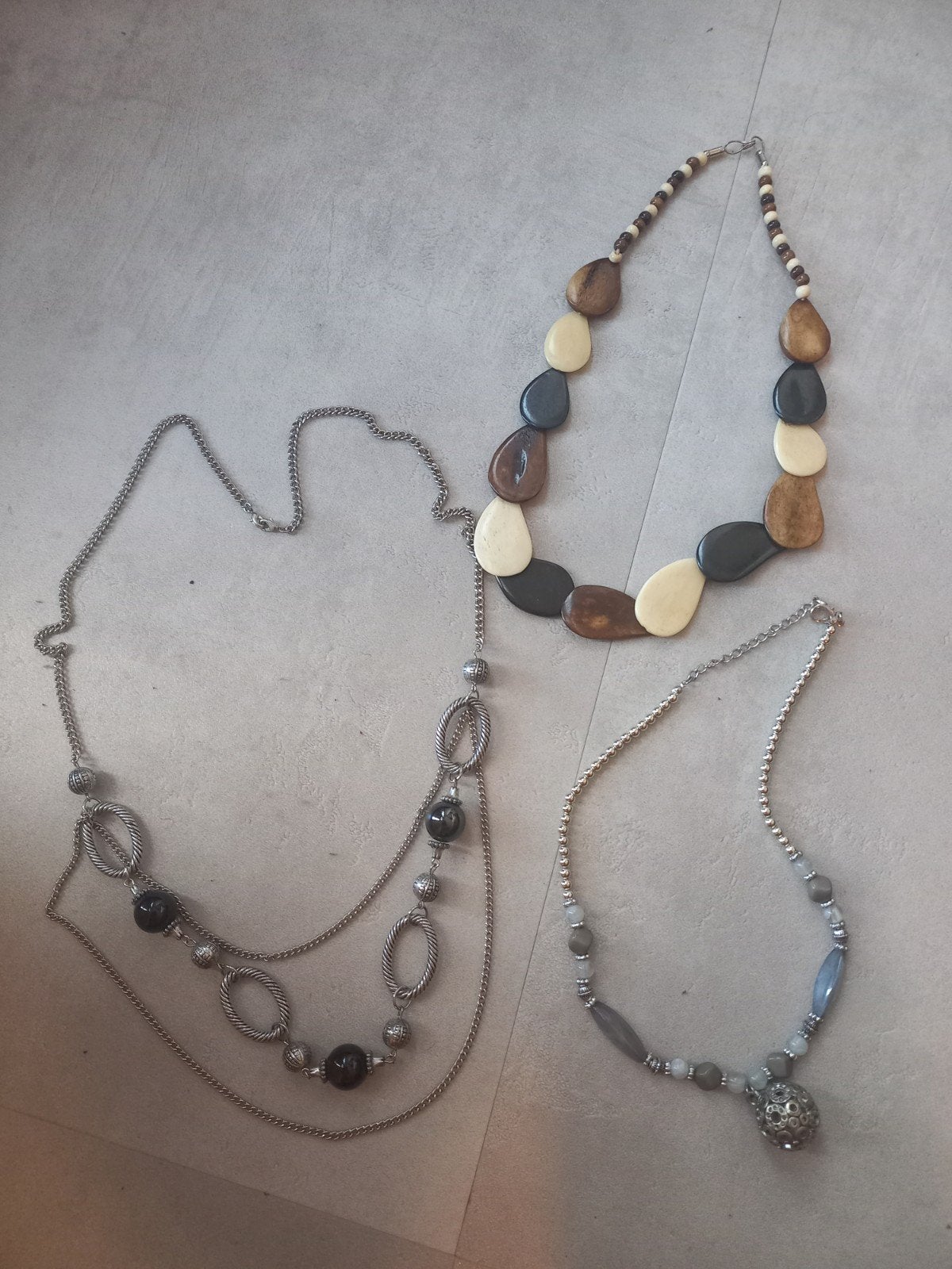 3 halskettingen, Sieraden, Tassen en Uiterlijk, Kettingen, Ophalen, Overige kleuren, Overige materialen
