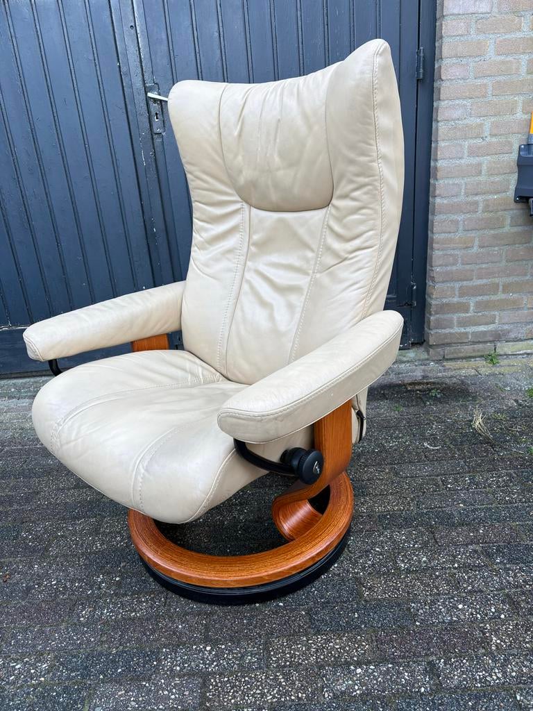 Ekornes Stressless leren fauteuil - Comfort en Stijl, Ophalen, Gebruikt, Overige kleuren, Leer