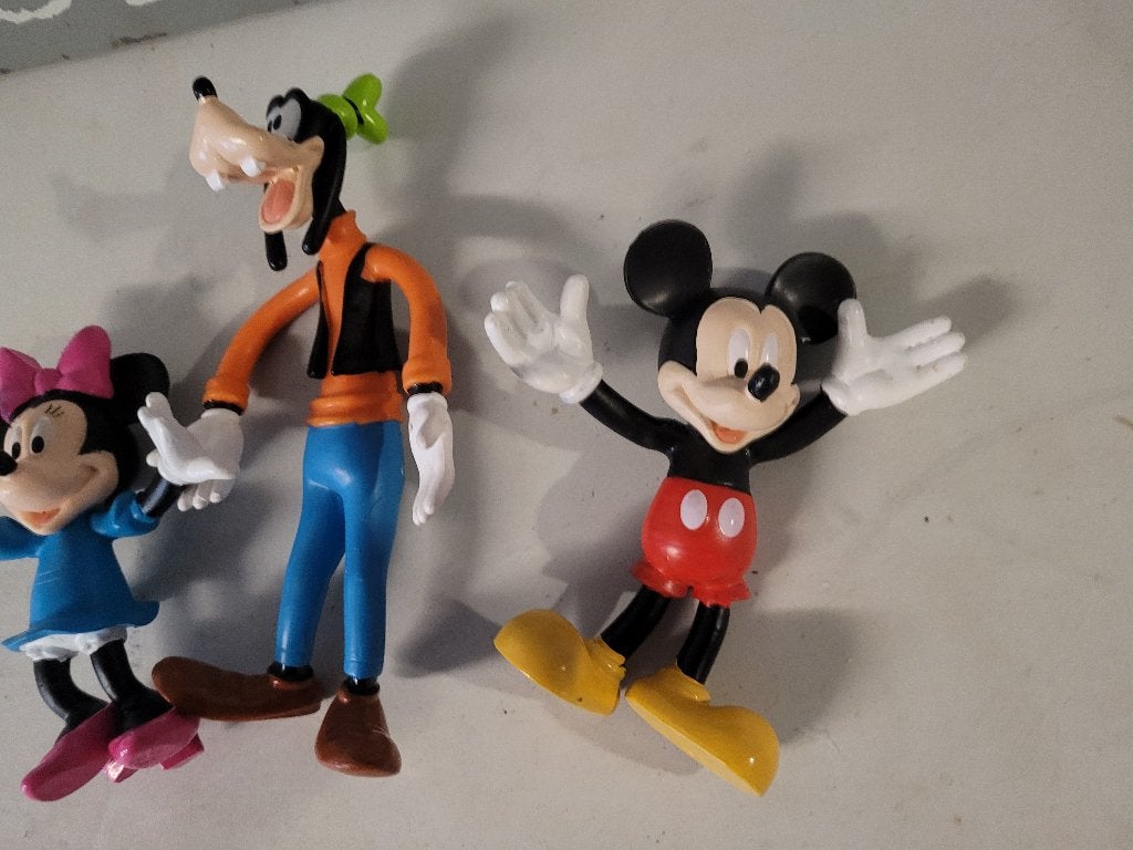 disney poppetjes nieuw mini mouse + goofy + mickey mouse, Ophalen of Verzenden, Overige figuren, Nieuw, Beeldje of Figuurtje
