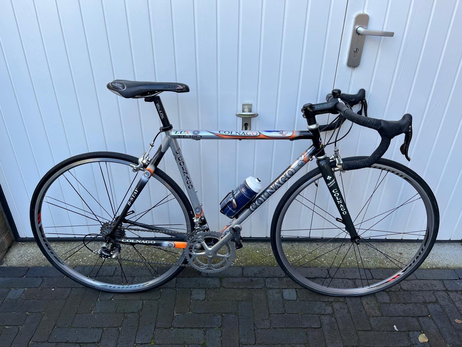Colnago Lux Titanio - Campagnolo Record 10 speed racefiets, Fietsen en Brommers, 28 inch, Gebruikt, 10 tot 15 versnellingen, 53 tot 57 cm