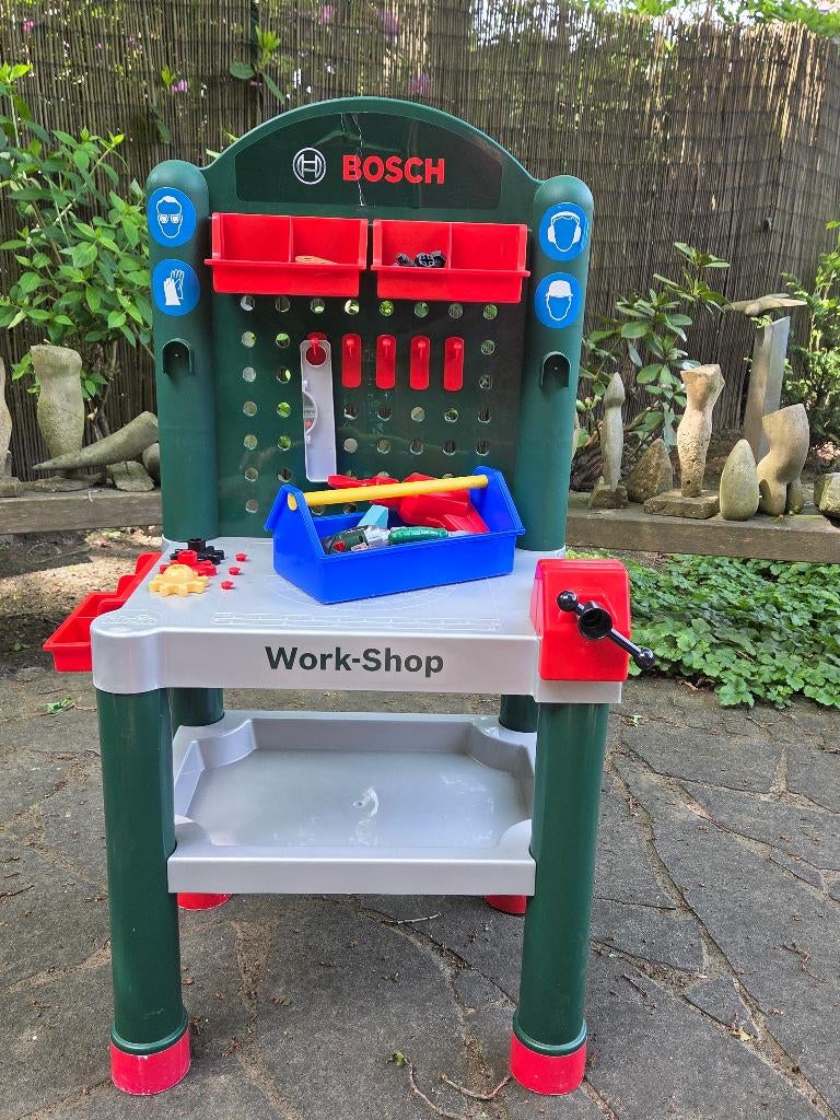 Werkbank speelgoed kind met gereedschap, Ophalen, Gebruikt