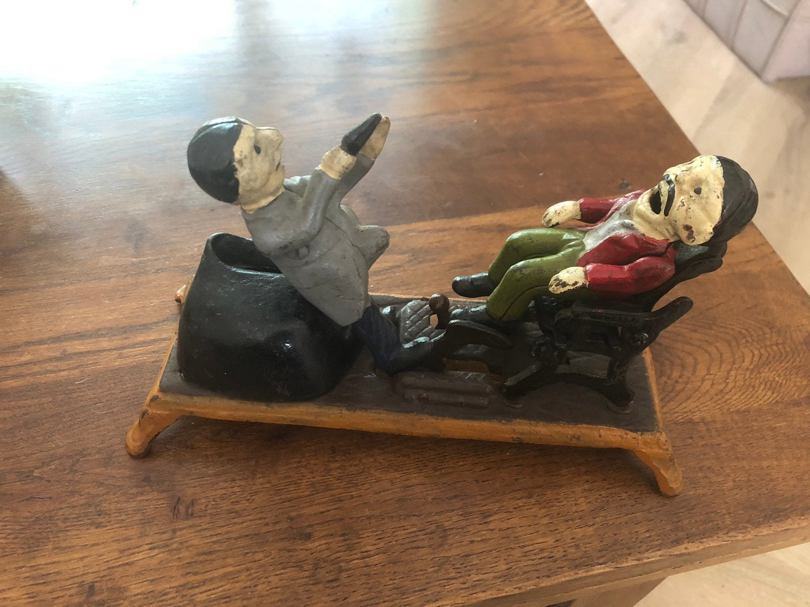 Speelgoed (spaarpot) gietijzer   Oudje, Ophalen of Verzenden