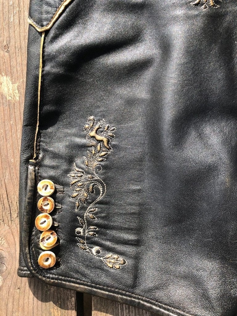 Zwarte lederen lederhose maat 36, Zwart, Djt@dejuistetoon.eu, Ophalen of Verzenden, Mon Plaisir 19, Etten-Leur, Netherlands