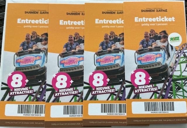Kaartjes voor Duinen Zathe (4x), Drie personen of meer, Ticket of Toegangskaart