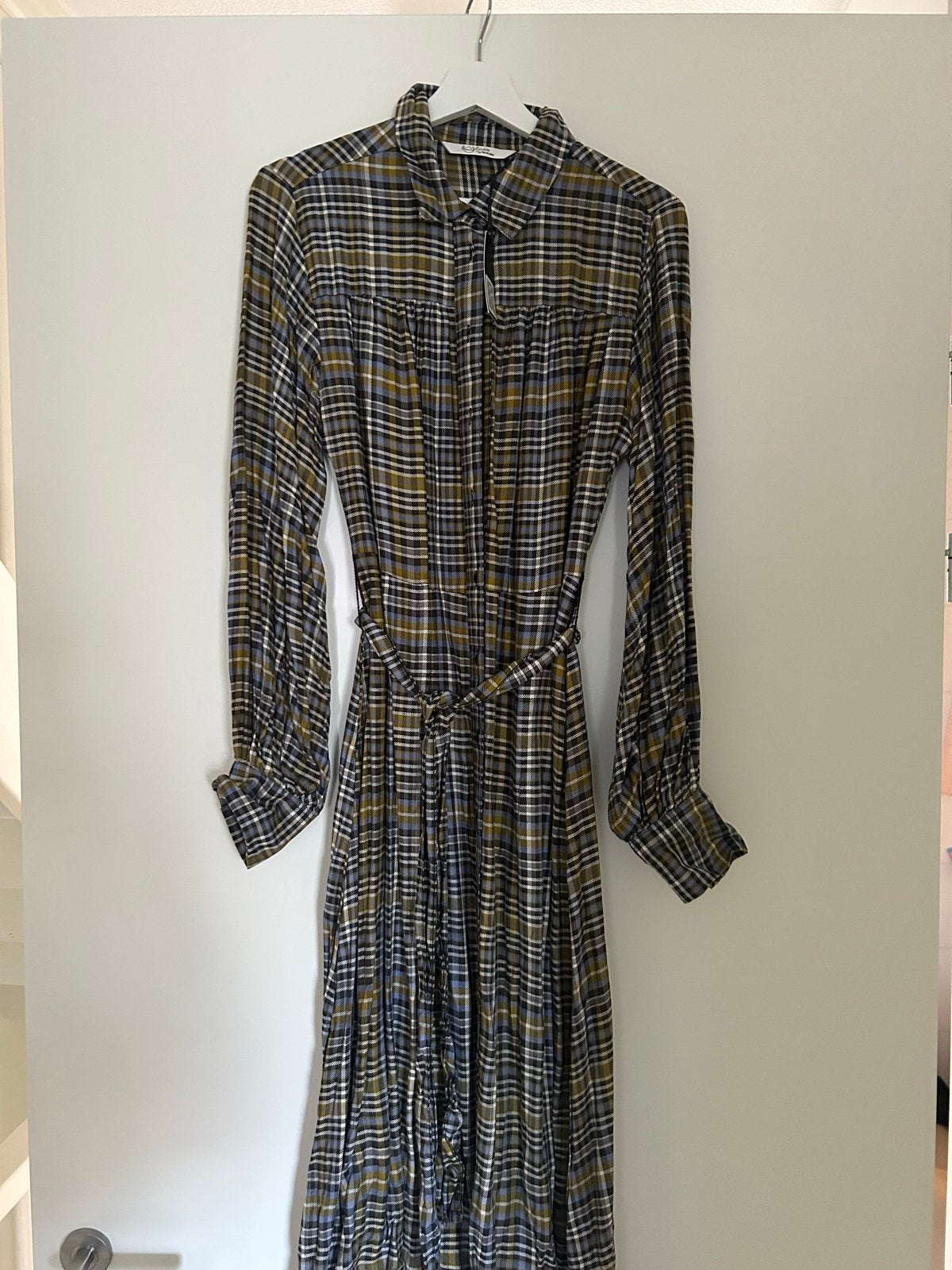 Miljuschka -Jurk met ruitpatroon en ceintuur - Maat 44, Kleding | Dames, Maat 42/44 (L), Nieuw, Onder de knie, Verzenden