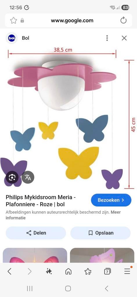 Lamp voor kinderkamer meisje, Ophalen, Zo goed als nieuw, Minder dan 50 cm