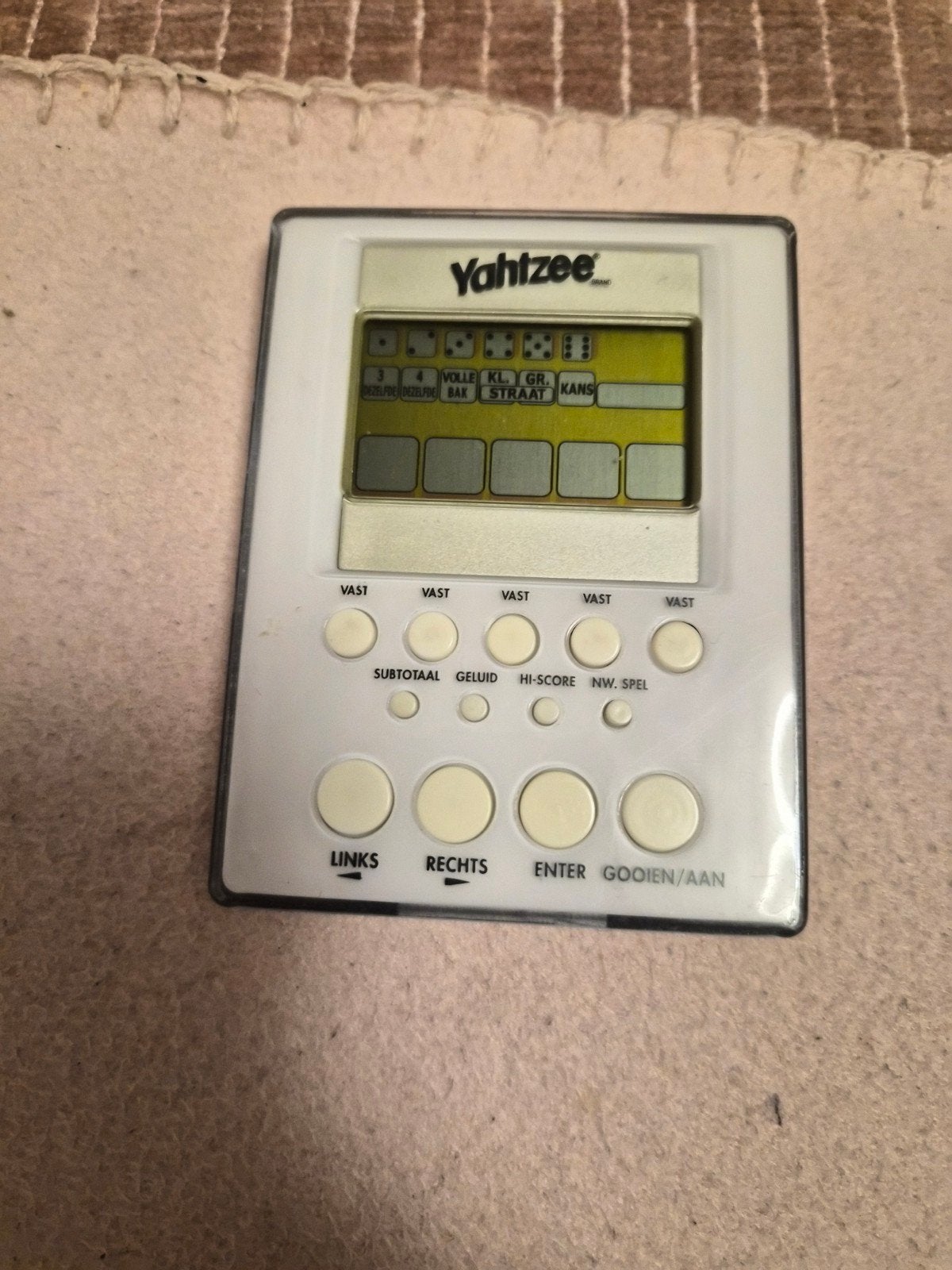 Yahtzee Elektronisch Reisspel yathzee parker hasbro, Gebruikt, Een of twee spelers, Ophalen of Verzenden, Hasbro