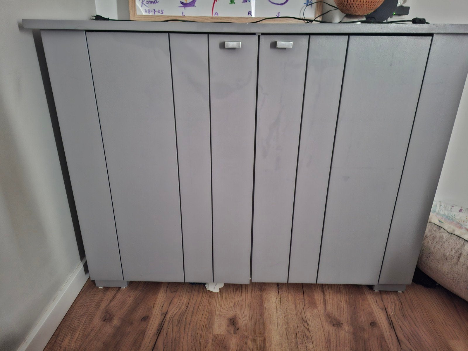 Grenen Antraciet Commode / Grijze Kinderkledingkast, Gebruikt, 100 cm of meer, Minder dan 50 cm, Commode