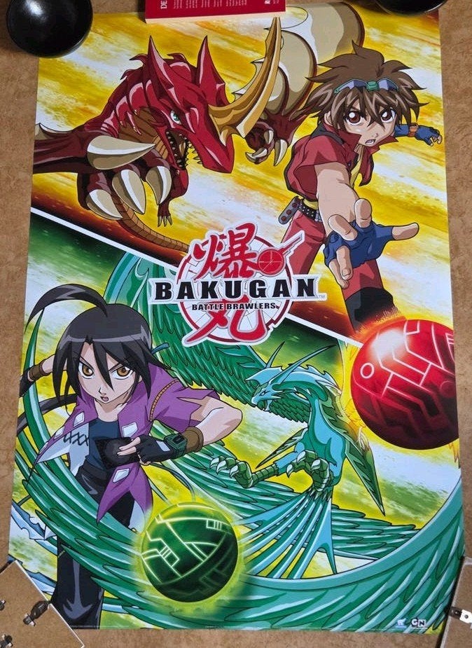 Bakugan Battle Brawlers Poster - 91x61cm, Rechthoekig Staand, Deurposter of groter, Ophalen of Verzenden, Zo goed als nieuw
