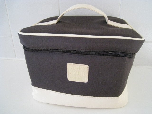 Vintage Beauty-case, merk Mary Cohr, Paris, donker bruin, Ophalen of Verzenden, Nieuw, Bruin